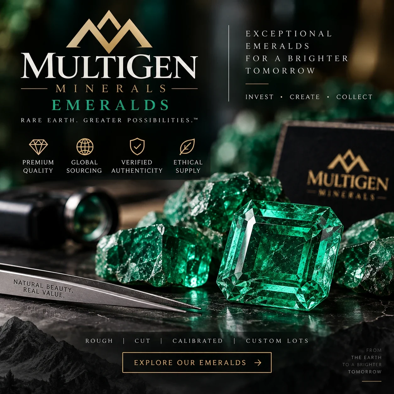 Exceptional Colombian emeralds for a brighter tomorrow - invest, create, collect